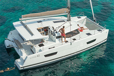 rent catamaran Fountaine Pajot Lucia 40 French Riviera